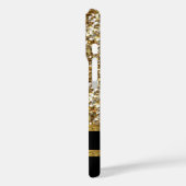 Eleganter Schwarz-Gold-Glitzer Case-Mate iPhone Hülle (Rückseite / Links)