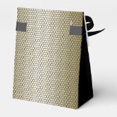 Eleganter Schwarz-Gold Glitzer High Heel Shoe Geschenkschachtel (Rückseite)