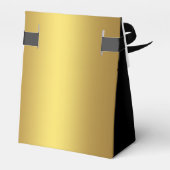 Eleganter Schwarz-Gold Glitzer High Heel Shoe Geschenkschachtel (Rückseite)