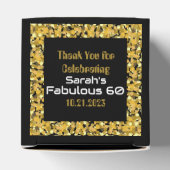 Eleganter Schwarz-Gold-Glitzer Staub zum Geburtsta Geschenkschachtel (Oben)