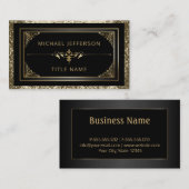 Eleganter Schwarz-Gold-Glitzer Visitenkarte
