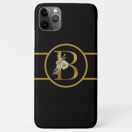 Eleganter Schwarz-Gold-Monogramm-Buchstaben "B" Case-Mate iPhone Hülle