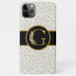 Eleganter Schwarz-Gold-Monogramm-Buchstaben "G" Case-Mate iPhone Hülle