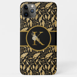 Eleganter Schwarz-Gold-Monogramm-Buchstaben "K" Case-Mate iPhone Hülle