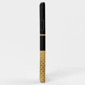 Eleganter Schwarz-Gold-Monogramm-Buchstaben "N" Case-Mate iPhone Hülle (Hinten/Rechts)