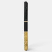 Eleganter Schwarz-Gold-Monogramm-Buchstaben "N" Case-Mate iPhone Hülle (Hinten/Links)