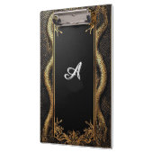 Eleganter Schwarz-Gold-Rahmen Klemmbrett (Links)