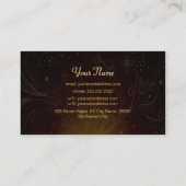 Eleganter Schwarz-Gold-Vintag-Gold-Spitzenrahmen 2 Visitenkarte (Rückseite)