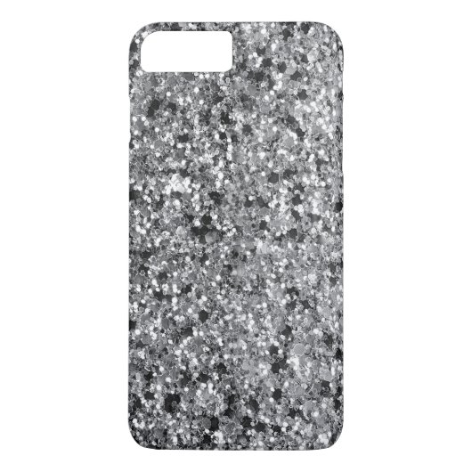 Eleganter Schwarz/Grau-Imitat Glitzer GR 1 Case-Mate iPhone Hülle (Rückseite)