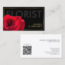 Eleganter Schwarz-Rahmen Florist mit Rote Rose