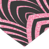 Eleganter Schwarz/Rosa Glitzer Art-Deko Muster Kurzer Tischläufer (Ecke)