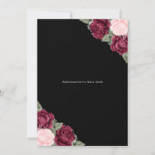 Eleganter Schwarz-Silber-Foto-Gedenkservice Einladung (Rückseite)