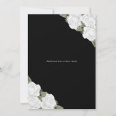 Eleganter Schwarz-Silber-Foto-Gedenkservice Einladung (Rückseite)