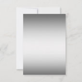 Eleganter Schwarz & Silver Geburtstag Einladung (Rückseite)