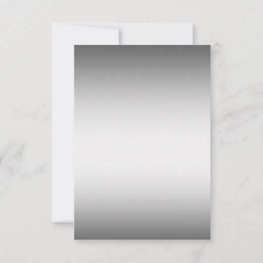 Eleganter Schwarz & Silver Geburtstag Einladung (Rückseite)