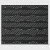 Eleganter Schwarz-, Türkis- und Shiny-Silber-Akzen Geschenkpapier (Flach)