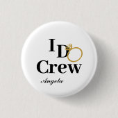 Eleganter Schwarz-u. Goldring tue ich Button (Vorderseite)