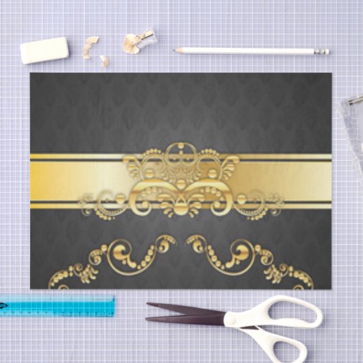 Eleganter Schwarz-u. Seidenpapier (Handwerk)