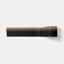 Eleganter Schwarz- und Gold-Glitter-Ombre