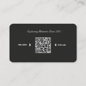 Eleganter Schwarz-und Goldberuflicher Fotograf Visitenkarte (Rückseite)