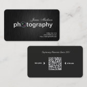 Eleganter Schwarz-und Goldberuflicher Fotograf Visitenkarte (Vorne/Hinten)