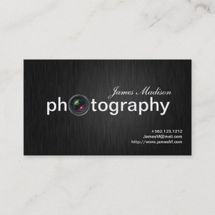 Eleganter Schwarz-und Goldberuflicher Fotograf Visitenkarte