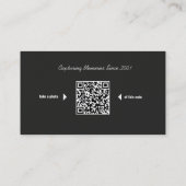 Eleganter Schwarz-und Goldberuflicher Fotograf Visitenkarte (Rückseite)