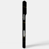 Eleganter Schwarz- und Goldmarmor Case-Mate iPhone Hülle (Rückseite / Rechts)