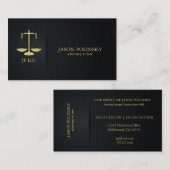 Eleganter Schwarz-und Goldrechtsanwalt am Gesetz Visitenkarte (Vorne/Hinten)