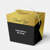 Eleganter Schwarz und Imitate Gold Geburtstag Geschenkschachtel (Rückseite)