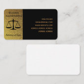 Eleganter Schwarz- und Visitenkarte (Vorne/Hinten)