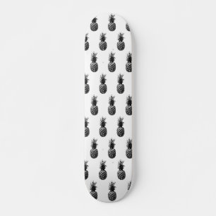 Eleganter Schwarz-Weiß-Ananas Skateboard