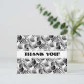 Eleganter Schwarz-Weiß-Art-Deco-Glamour der 1920er Postkarte (Stehend Vorderseite)