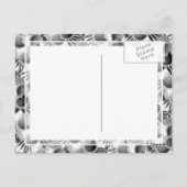 Eleganter Schwarz-Weiß-Art-Deco-Glamour der 1920er Postkarte (Rückseite)