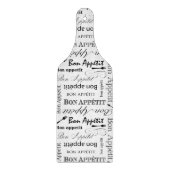 Eleganter Schwarz-Weiß-Bön Appetit Französischer K Schneidebrett (Vorderseite)