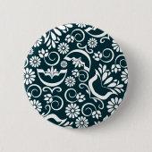 Eleganter Schwarz-Weiß-Button Button (Vorderseite)