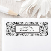 Eleganter Schwarz-Weiß-Damast (Insitu)