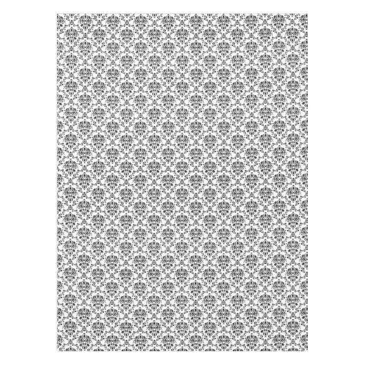 Eleganter Schwarz-Weiß-Damast Tischdecke (Vorderseite)