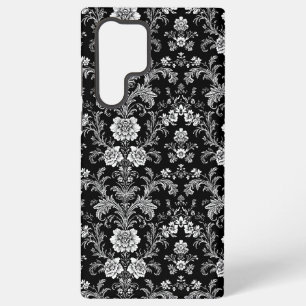 Eleganter Schwarz-Weiß-Damast - Vintag Barock Samsung Galaxy Hülle