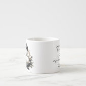 Eleganter Schwarz-Weiß-Elfenbein Weihnachtsschmuck Espressotasse (Vorderseite)