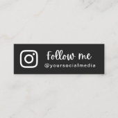 Eleganter Schwarz & Weiß folgen dem QR-Code der So Mini Visitenkarte (Vorderseite)