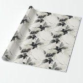 Eleganter Schwarz-Weiß-Geschenkwrap Geschenkpapier (Ungerollt)