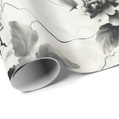 Eleganter Schwarz-Weiß-Geschenkwrap Geschenkpapier (Rolleneckpunkt)