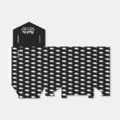 Eleganter Schwarz-Weiß-Graduate-Name-Abschluss Geschenkschachtel (Ungefaltet)