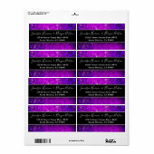 Eleganter Schwarz-Weiß-Hochzeit-Lila Glitzer (Vorne)