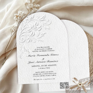 Eleganter Schwarz-Weiß-Hochzeitstag Einladung
