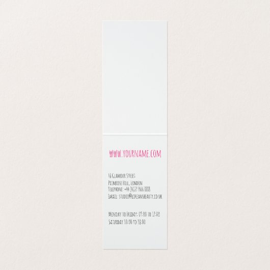 Eleganter Schwarz-Weiß Hollywood Waves Hair Style Visitenkarten (Innenseite Aufgefaltet)