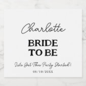 Eleganter Schwarz-Weiß-Junggeselinnen-Abschied Schaumweinetikett (Einzelnes Label)