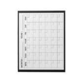 Eleganter Schwarz-Weiß-Kalender-Planer Notizblock (Rotiert)
