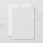 Eleganter Schwarz-Weiß-Kalligrafie-Hochzeitstag RS RSVP Karte (Rückseite)